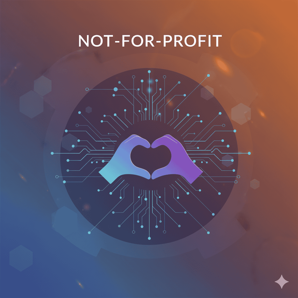 An infographic showing the words "Not for Profit".