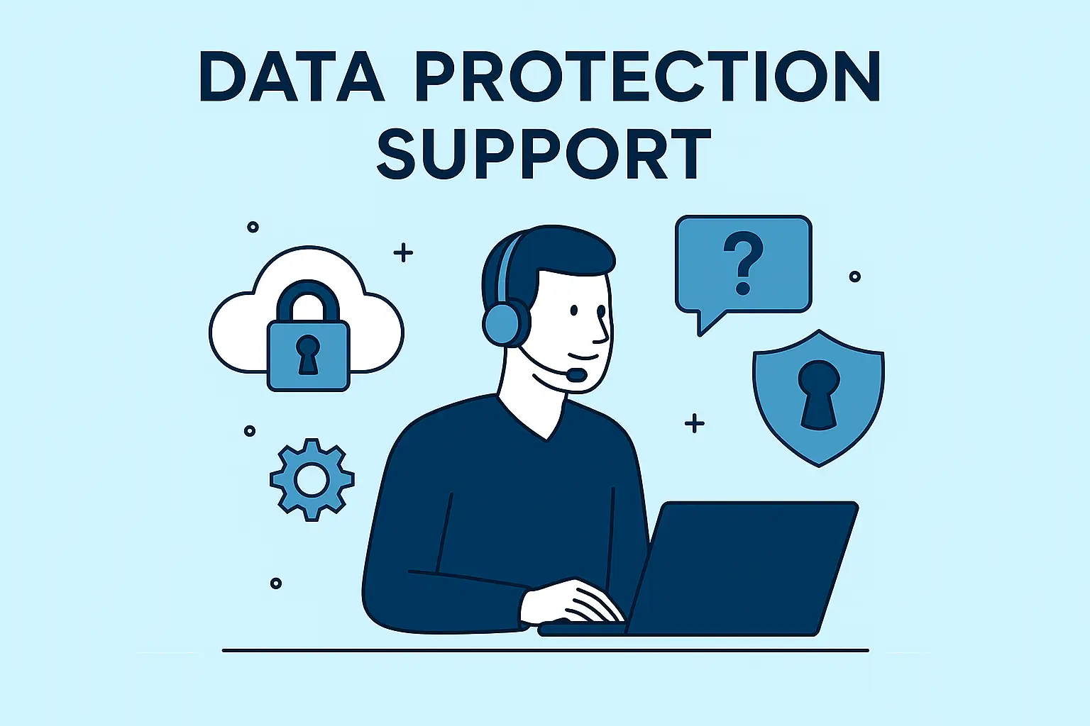 An infographic with the words "Data Protection Support".